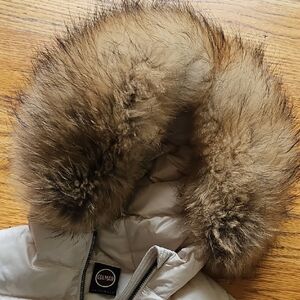 Colmar Kids Beige Puffer Jacket with Faux Fur Trim